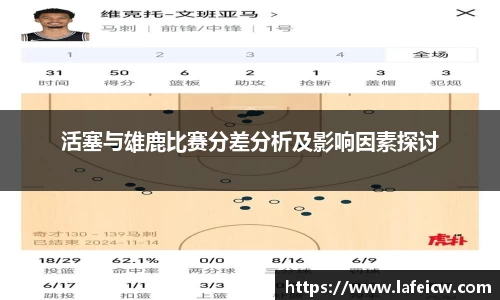 活塞与雄鹿比赛分差分析及影响因素探讨