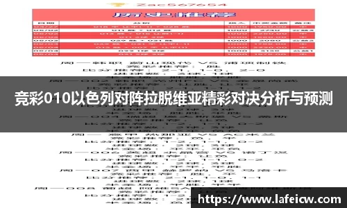 竞彩010以色列对阵拉脱维亚精彩对决分析与预测